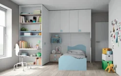 Cameretta Cameretta con cabina-spogliatoio di mistral scontata del 30% Mistral in laminato materico a prezzo scontato