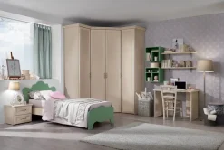 Cameretta Cameretta  con cabina-spogliatoio mod.first in promo-sconto del 40% Gruppo silwood con letto a terra in offerta