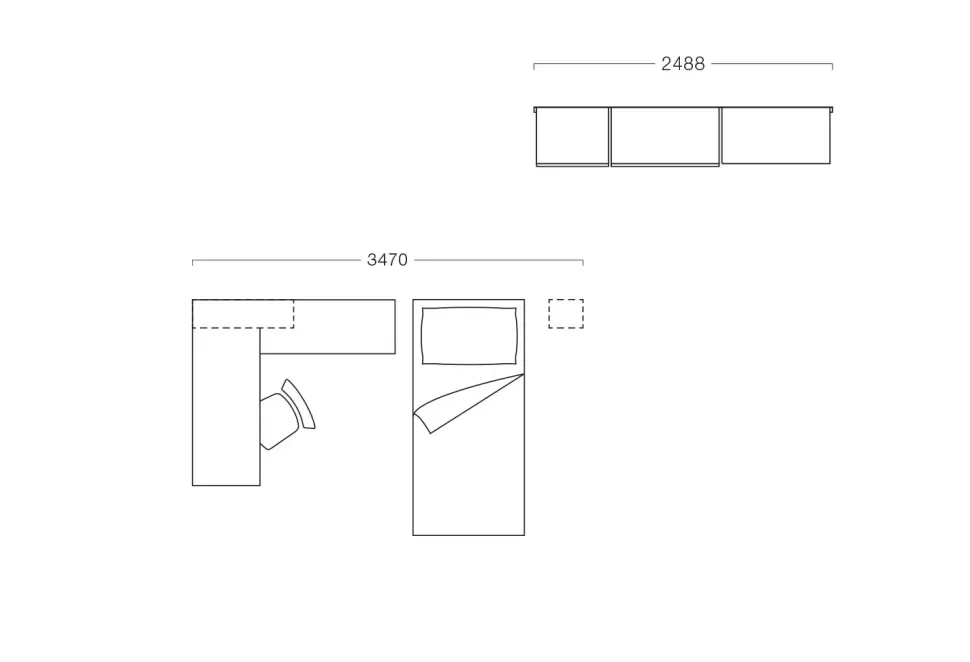 Cameretta Cameretta con cabina armadio di Clever in OFFERTA OUTLET