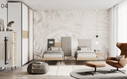 Cameretta Cameretta con doppio letto singolo Collezione esclusiva letti a terra in offerta