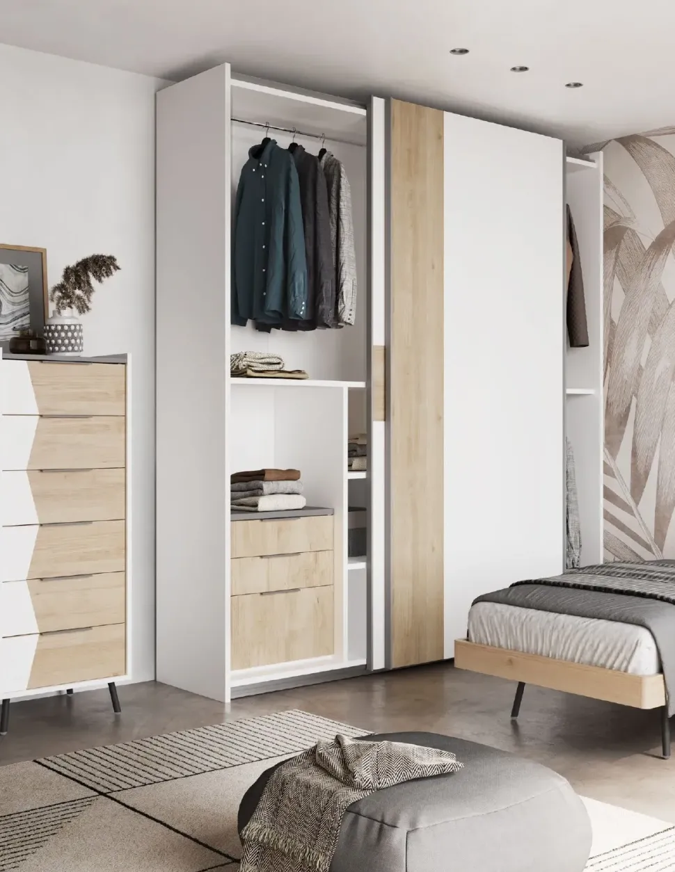 Cameretta Cameretta con doppio letto singolo Collezione esclusiva letti a terra in offerta