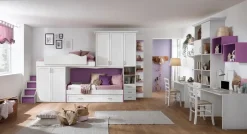 Cameretta Cameretta con letto-soppalco lineare del programma mod.afrodite in promo-sconto del 50% Gruppo silwood con letto a soppalco a prezzo scontato