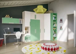 Cameretta Cameretta con letto singolo a parete di giessegi scontata del 40% Giessegi con letti a scomparsa in offerta