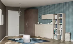 Cameretta Cameretta con letto-singolo orizzontale di mistral in promo-sconto del 50% Mistral con letti a scomparsa scontata