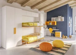 Cameretta Cameretta con letti a castello a parete di giessegi scontata del 30% Giessegi con letti a scomparsa scontata