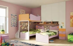 Cameretta Cameretta con soppalco angolare di mistral scontata del 30% Mistral letti a terra a prezzo Outlet