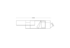 Cameretta Cameretta con scrivania a penisola  Clever con letto a terra a prezzo Outlet