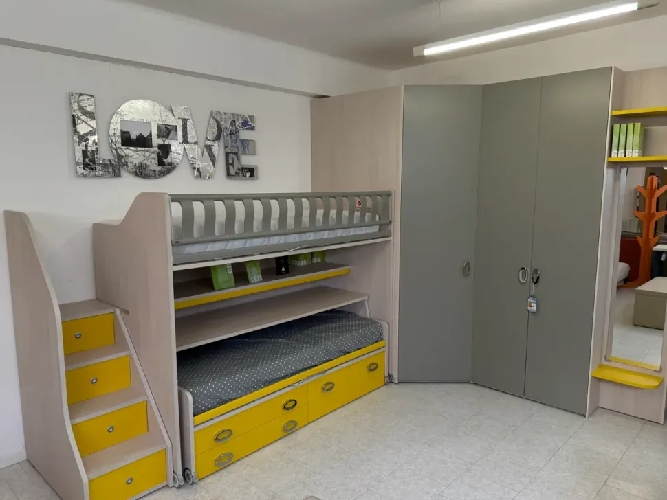 Cameretta Cameretta con soppalco Moretti compact camerette con letto a soppalco scontata