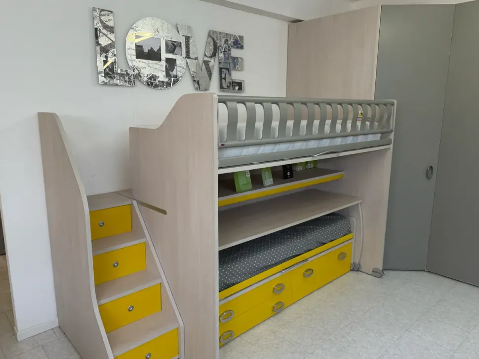 Cameretta Cameretta con soppalco Moretti compact camerette con letto a soppalco scontata