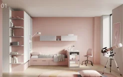 Cameretta Cameretta dal design moderno San martino mobili in laminato materico a prezzo Outlet