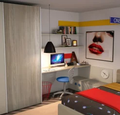 Cameretta Cameretta moderna 4 San martino mobili letti a terra a prezzo Outlet