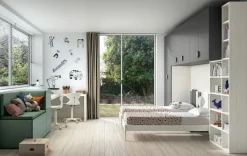 Cameretta Cameretta moderna con armadio a ponte Zg mobili letti a terra scontata