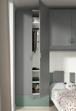 Cameretta Cameretta moderna con armadio a ponte Zg mobili letti a terra scontata