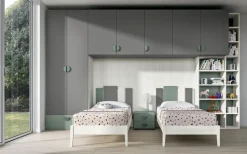 Cameretta Cameretta moderna con armadio a ponte Zg mobili letti a terra scontata