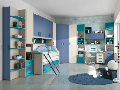Cameretta Cameretta mod.happy con letti-sovrapposti Gruppo silwood con letto a terra a prezzo Outlet