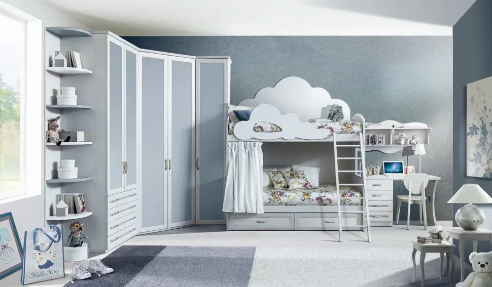 Cameretta Cameretta mod.old di giessegi Giessegi con letto a castello a prezzo Outlet