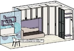 Cameretta Cameretta moretti  Moretti compact camerette senza letto scontata