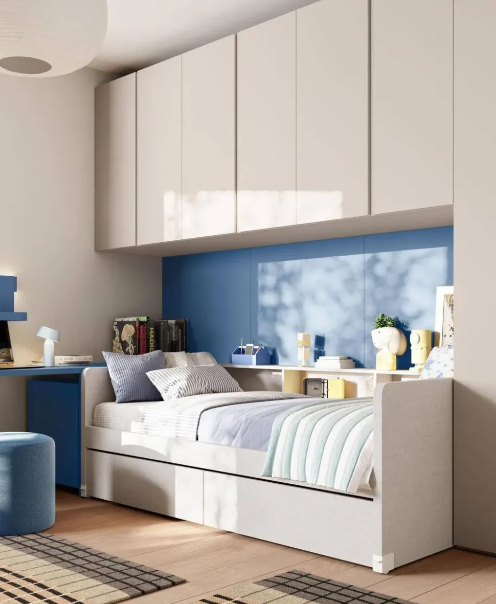 Cameretta Cameretta ponte 31 Mistral con letto a ponte a prezzo Outlet