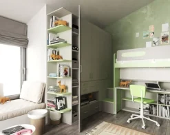 Cameretta Cameretta soppalco 8 San martino mobili con letto a soppalco a prezzo Outlet