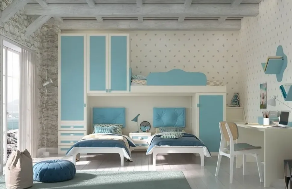 Cameretta Cameretta-soppalco mod.frame di corazzin scontata del 30% Corazzin letti a terra scontata