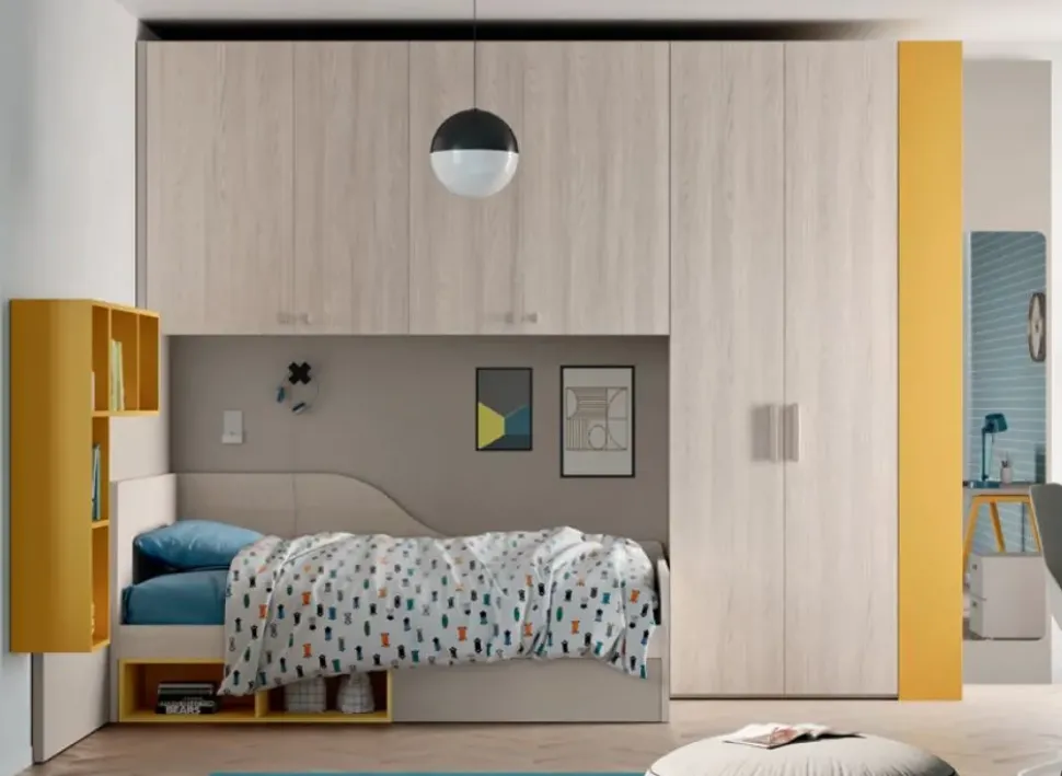 Cameretta Comp.32 Mistral con letto a terra in offerta