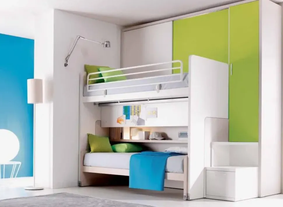 Cameretta Composizione 302 Doimo cityline con letto a ponte a prezzo scontato