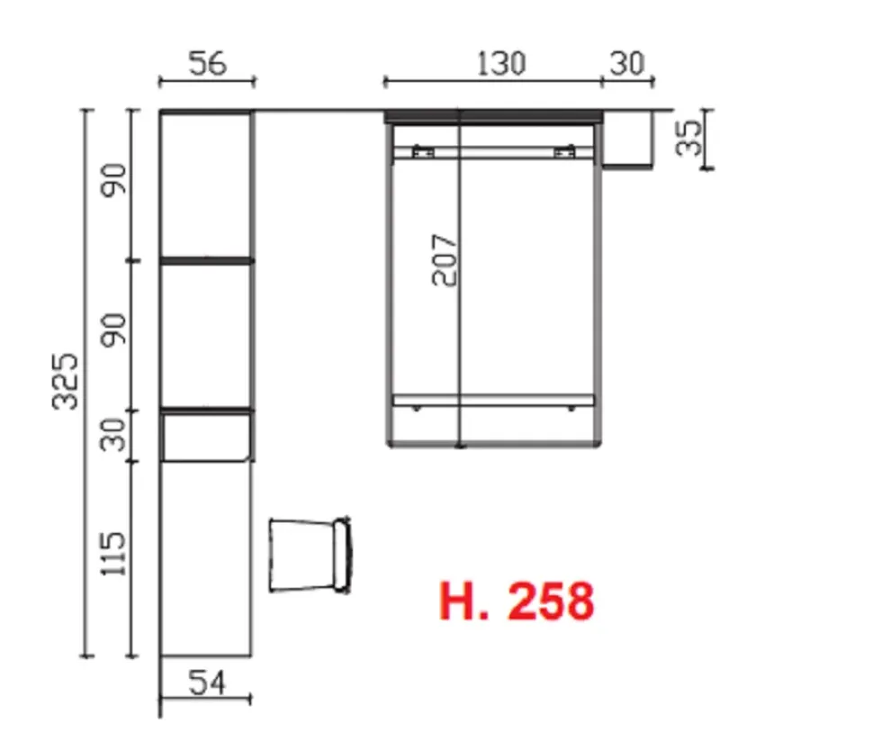 Cameretta Composizione 115 San martino mobili SCONTATA