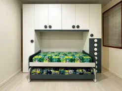 Cameretta Composizione t01 Artigianale in laminato materico a prezzo Outlet