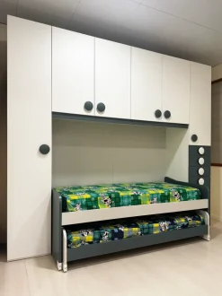 Cameretta Composizione t01 Artigianale in laminato materico a prezzo Outlet