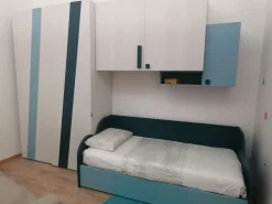 Cameretta Compos.pavone - cielo Moretti compact letti a terra a prezzo Outlet