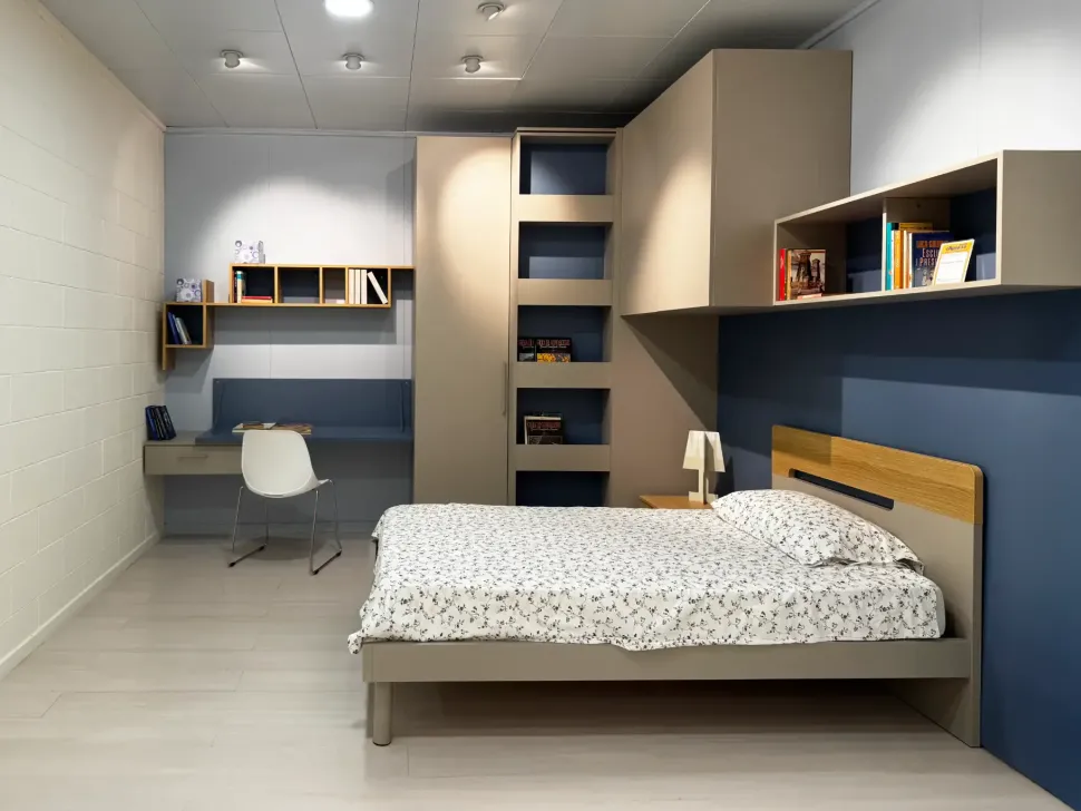 Cameretta Evo1 Mistral con letto una piazza e mezza in Offerta Outlet