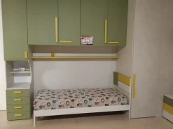 Cameretta Fantasy kavir e verde Zg mobili in laminato opaco a prezzo scontato