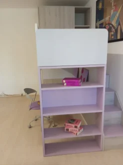 Cameretta Fantasy rosa Zg mobili con letto a castello scontata