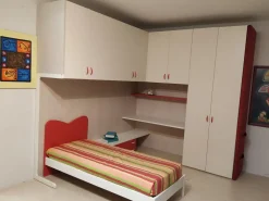 Cameretta Fantasy rovere e panna Zg mobili con letto a terra in offerta