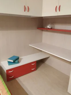 Cameretta Fantasy rovere e panna Zg mobili con letto a terra in offerta