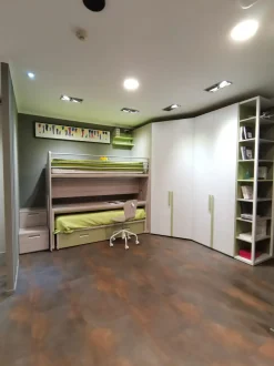 Cameretta Genius Dielle con letto a castello scorrevole scontata