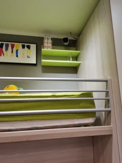 Cameretta Genius Dielle con letto a castello scorrevole scontata