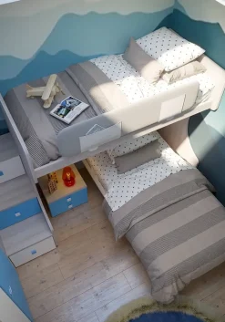 Cameretta in laccato opaco Cameretta con letto a castello di giessegi scontata del 40% Giessegi scontata a PREZZI OUTLET