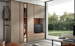 Cameretta in laminato materico Camera moderna per teenager Zg mobili scontata a PREZZI OUTLET