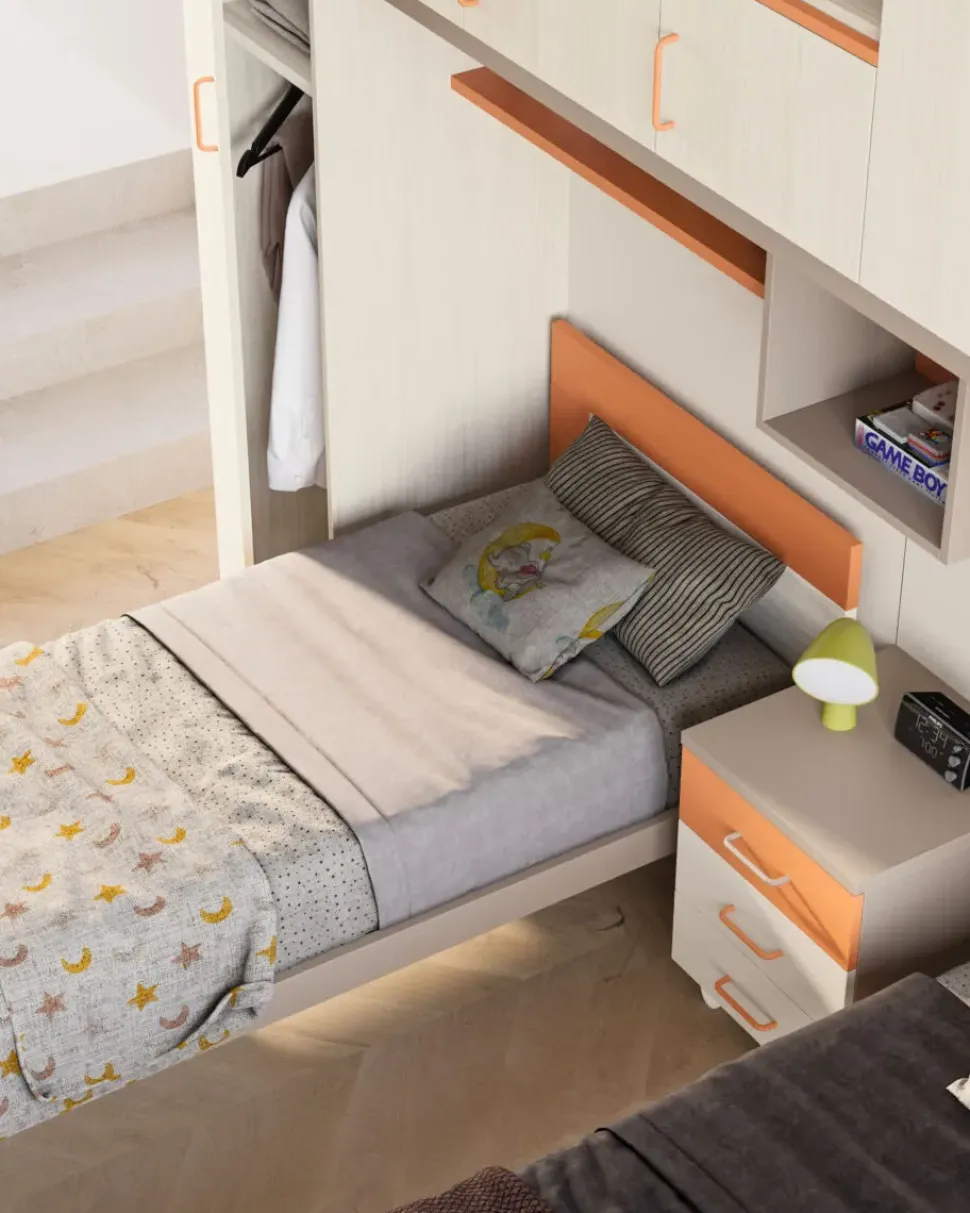 Cameretta in laminato materico Smart San martino mobili scontata a PREZZI OUTLET