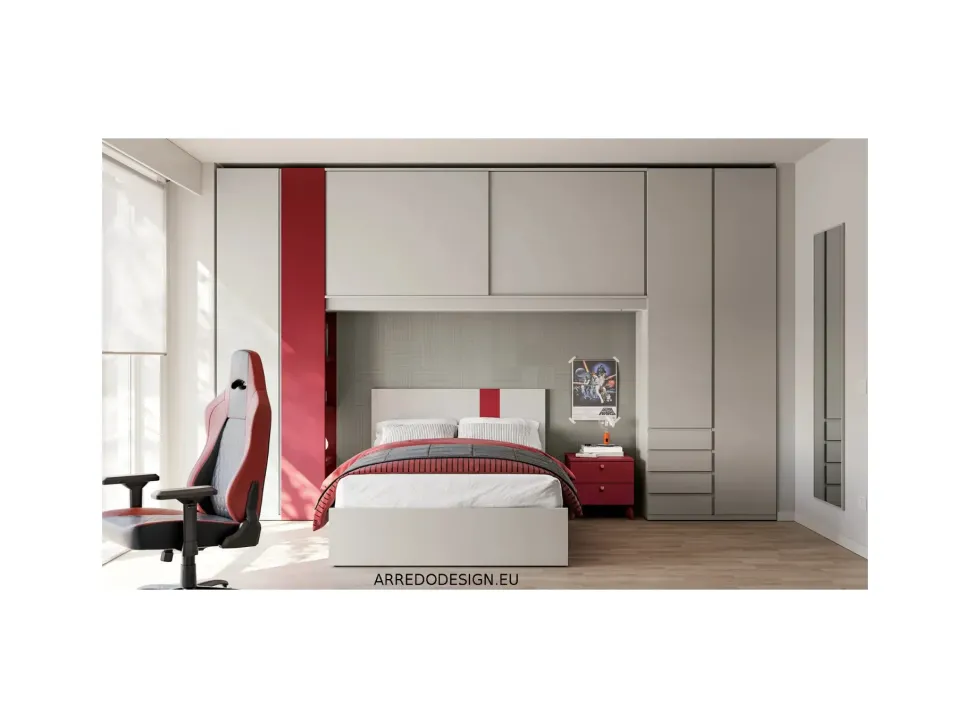 Cameretta in laminato materico?05 b Doimo cityline scontata a PREZZI OUTLET