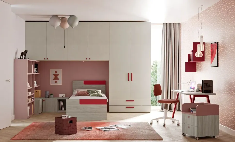 Cameretta in laminato materico Comp.28 Mistral scontata a PREZZI OUTLET