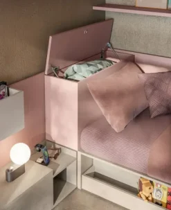 Cameretta in laminato opaco Cameretta letto a terra 26 Mistral scontata a PREZZI OUTLET