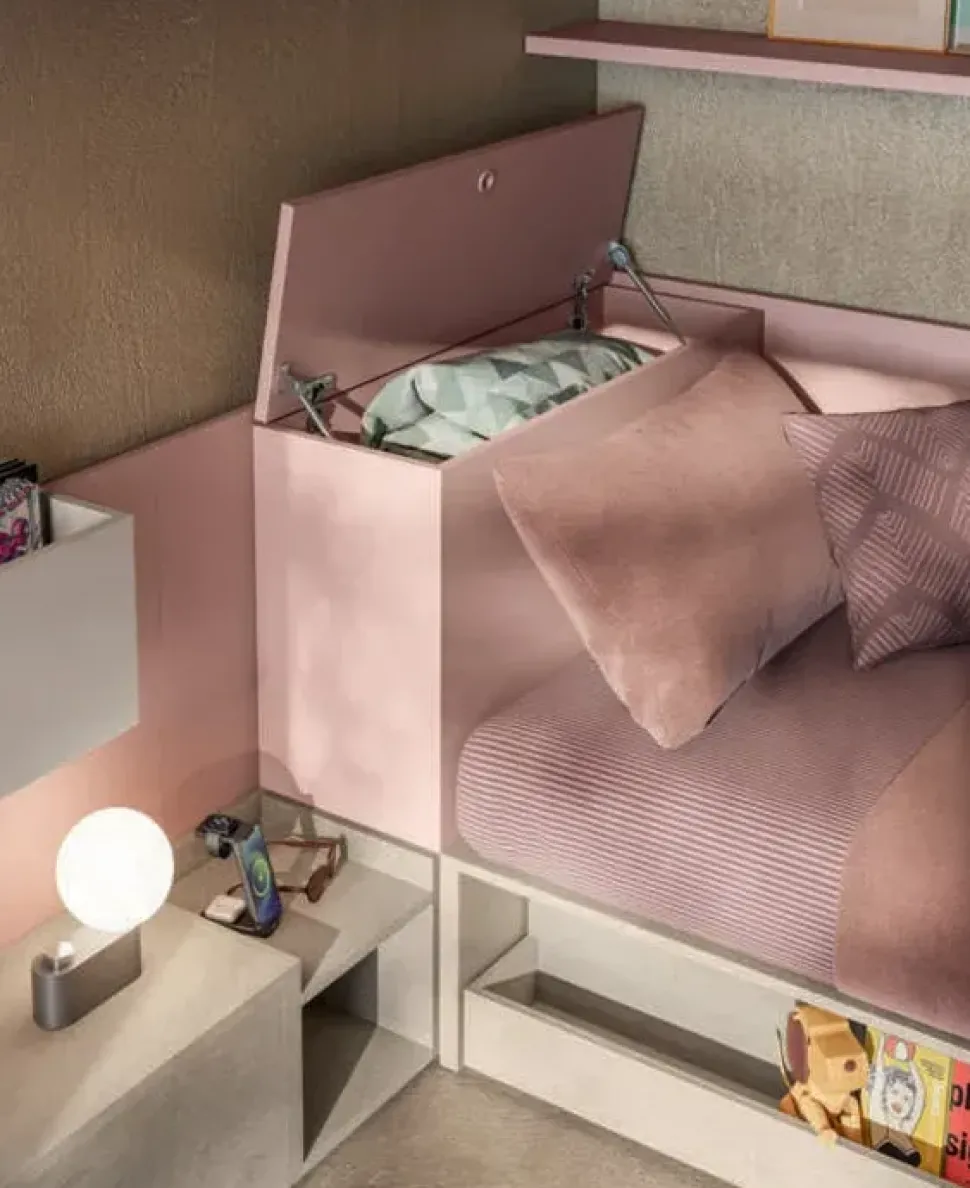 Cameretta in laminato opaco Cameretta letto a terra 26 Mistral scontata a PREZZI OUTLET