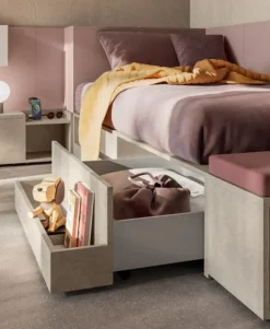 Cameretta in laminato opaco Cameretta letto a terra 26 Mistral scontata a PREZZI OUTLET