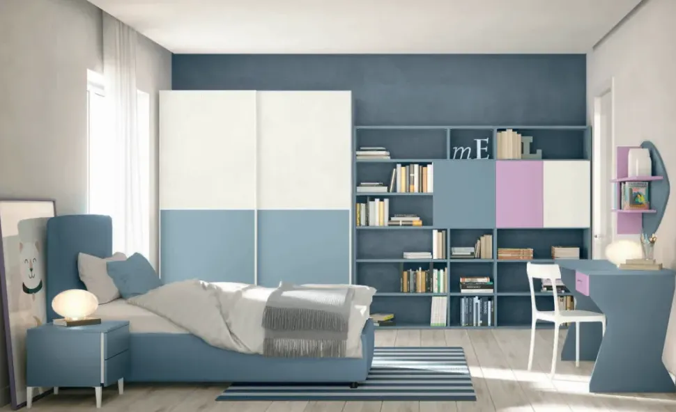 Cameretta in laminato opaco C117 Colombini casa scontata a PREZZI OUTLET