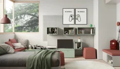 Cameretta in laminato opaco Momenti 03 Febal scontata a PREZZI OUTLET