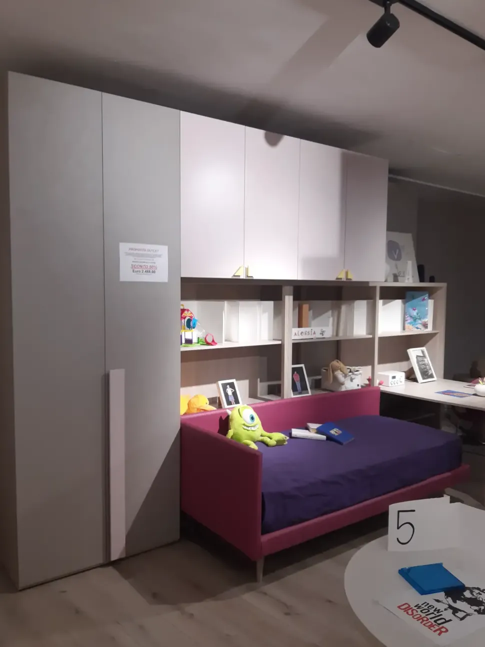 Cameretta in laminato opaco Dielle box 1 Dielle modus scontata a PREZZI OUTLET