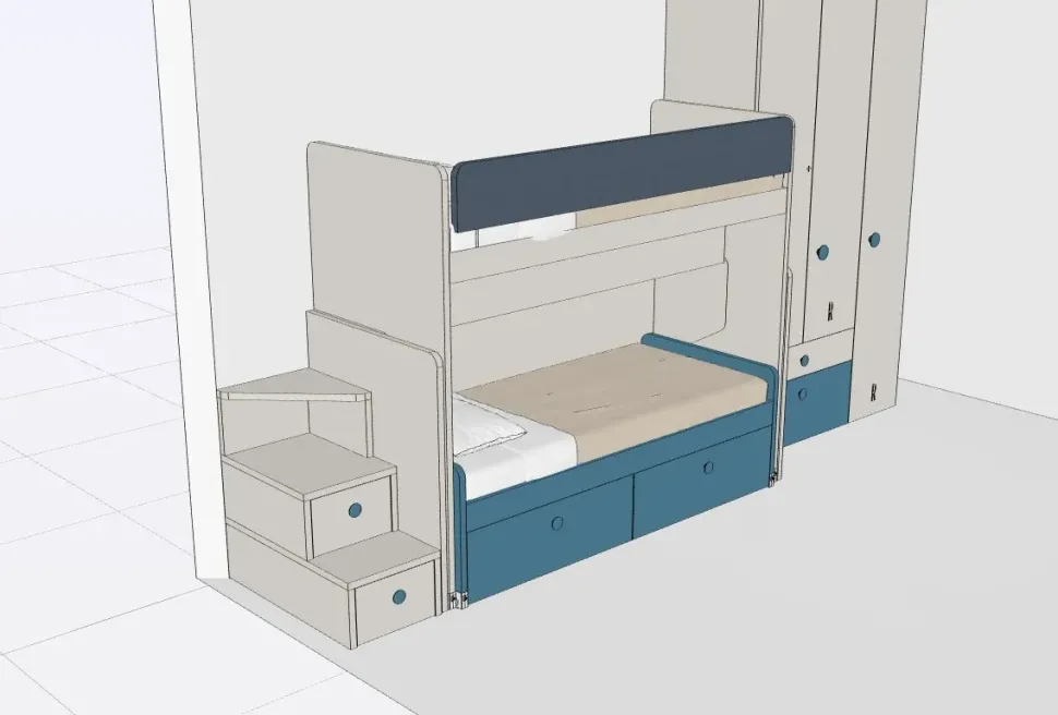 Cameretta in laminato opaco Nidi Nidi scontata a PREZZI OUTLET