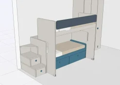 Cameretta in laminato opaco Nidi Nidi scontata a PREZZI OUTLET